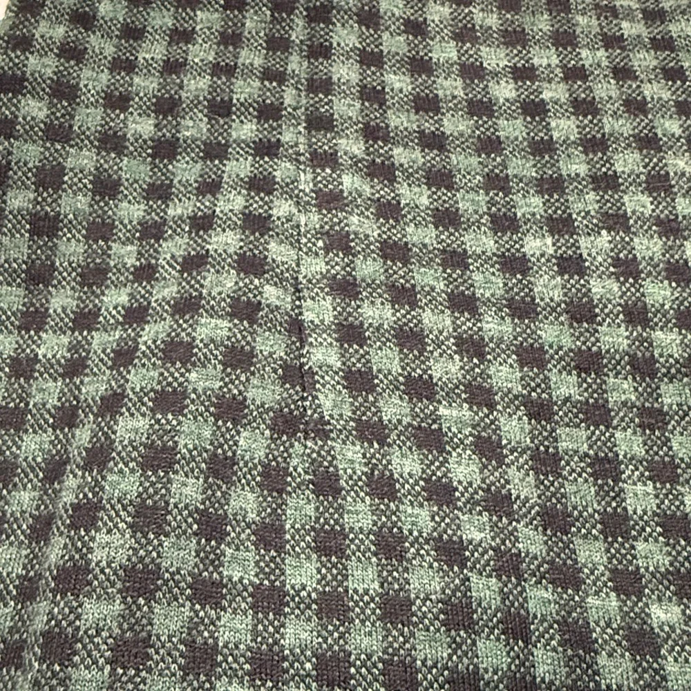 d’knits Vintage Gingham Check Flannel Stretch Pencil Skirt Sz: M